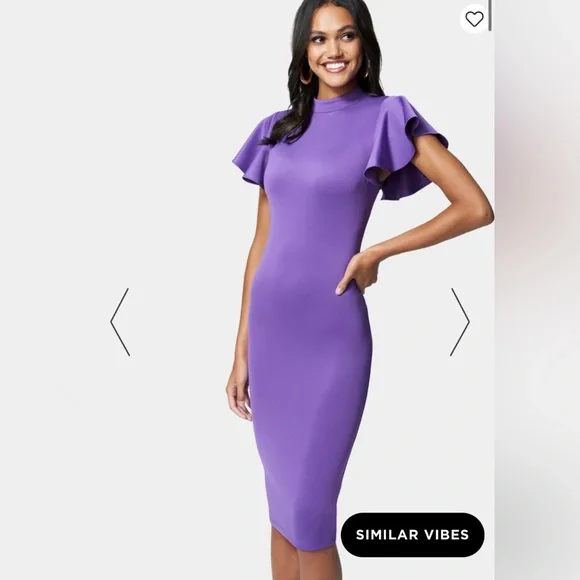 Bebe Dresses | Lavender Mock Neck Dress Perfect For Work Or A Brunch Time Get Together! | Color: Purple | Size: S | Th3spoiled1's Closet Bebe Dresses | Lavender Mock Neck Dress Perfect For Work Or A Brunch Time Get Together! | Color: Purple | Size: S | Th3spoiled1's Closet